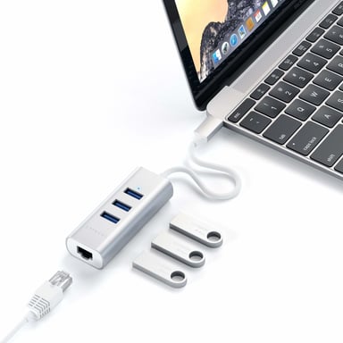 Satechi ST-TC2N1USB31AS Docking Station USB 3.2 Gen 1 (3.1 Gen 1) Type-C argento