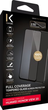 Pellicola protettiva in vetro temperato (100% di copertura della superficie) per Huawei Honor View 20, nero