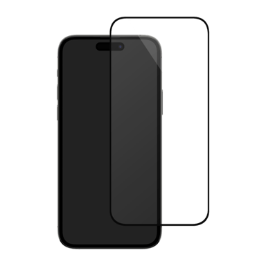 Protection d'écran en verre trempé (60% verre trempé recyclé) pour Apple iPhone 15 Pro, Noir