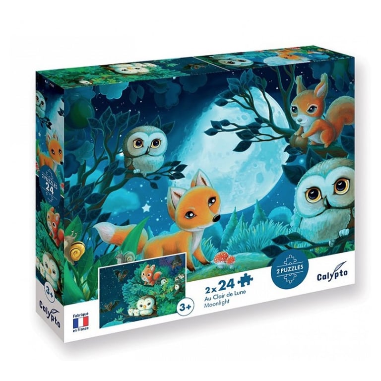 Puzzle 2 x 24p Au clair de la lune - Neuf