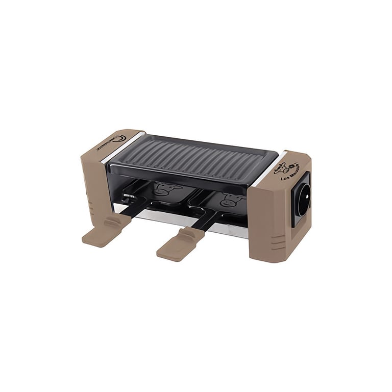 Raclette grill LITTLE BALANCE 2 personnes Happy connect Meuuuh Connectable en série Muscade - vue 2