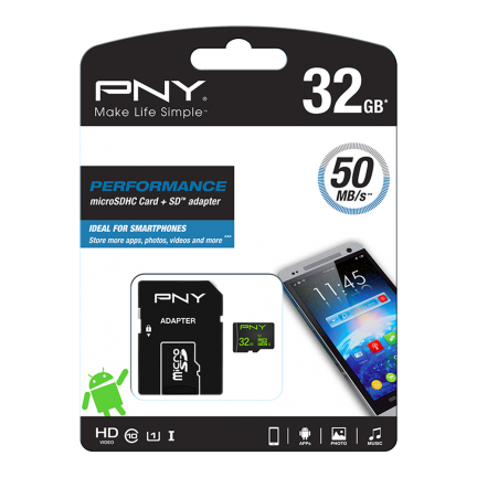PNY Performance MicroSDHC UHS I Classe 10 Neuf