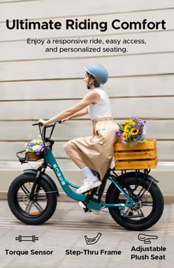 ENGWE L20 Boost Bici elettrica per Adulti, Bici elettrica per Pneumatici Fat da 20 Pollici per Donna, Batteria 48V 13A, Shimano 7 velocità