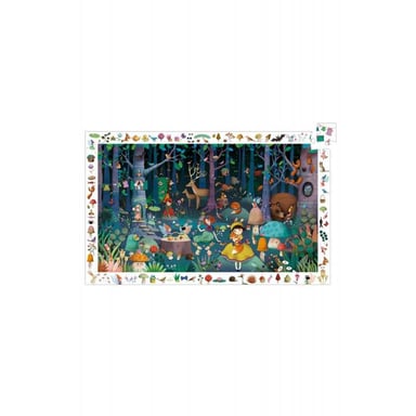 Puzzle Jigsaw Djeco La Forêt enchantée 100 pièces Illustration forestière Multicolore - Neuf