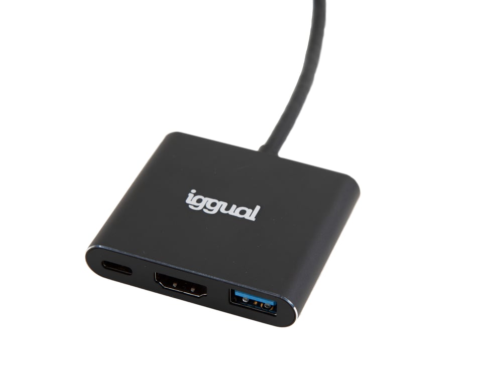 iggual IGG318461 station d'accueil USB 3.2 Gen 1 (3.1 Gen 1) Type-C Noir - Neuf