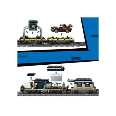 Train de police LEGO City 60508 Motorisé Powered Up 1 313 pièces Jaune/Noir - Neuf