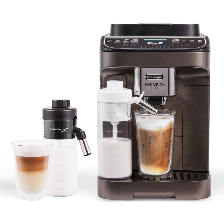 Machine à espresso automatique De'Longhi Magnifica Duo ECAM330.80.TXB 1450 W avec système lait intégré Inox - Neuf