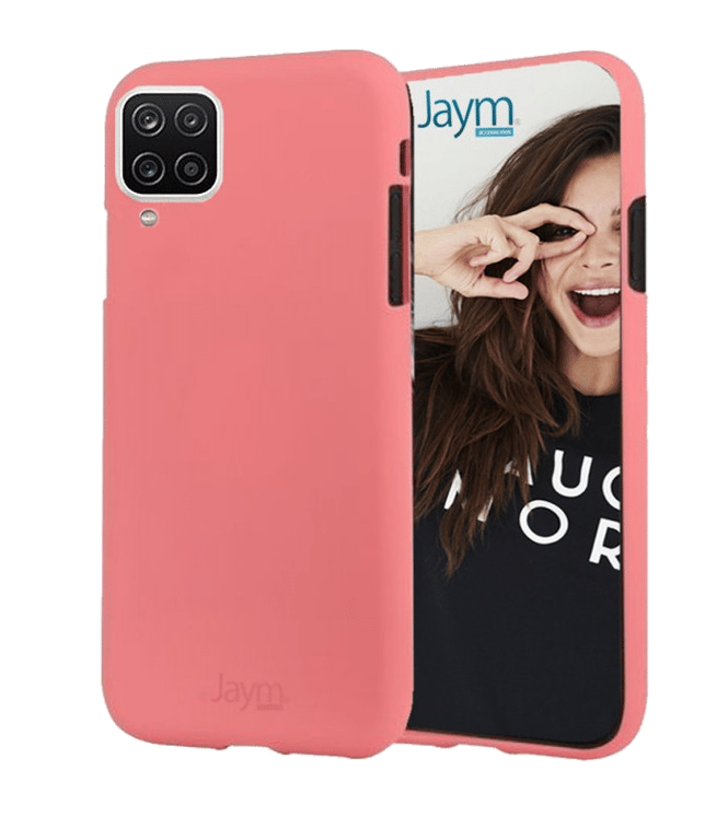 JAYM - Coque Silicone Soft Feeling Rose pour Samsung Galaxy A12 ? Finition Silicone ? Toucher Ultra