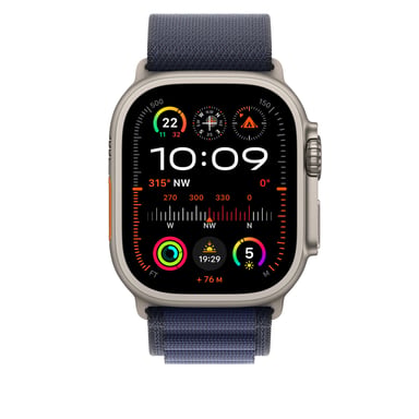 Apple MXMX3ZM/A accessorio indossabile intelligente Band Blu marino Poliestere, Spandex, Titanio (Apple - l?kke for smart watch - 49mm,)