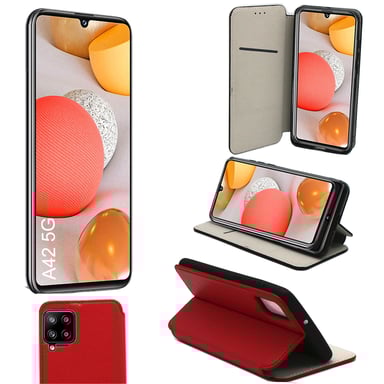 Samsung Galaxy A42 5G Etui / Housse pochette protection rouge