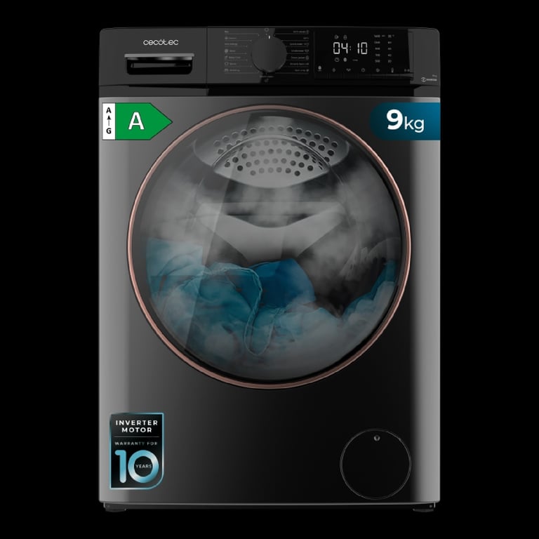 Lave-Linge Frontal Cecotec Bolero Dresscode 9610 Inverter – 9 Kg, 1400 T/min, 15 Programmes