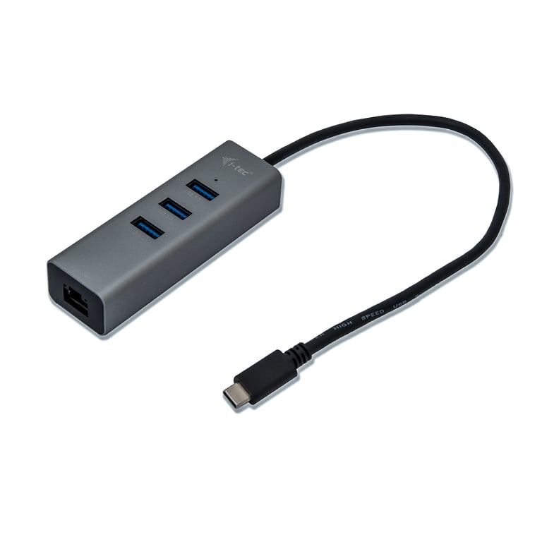 i tec USB C Metal Hub 3 Ports + Gigabit Ethernet - vue 4
