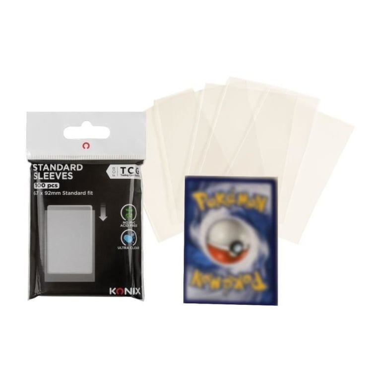 Protège cartes KONIX Standard Sleeves 100 pochettes Compatible Magic The Gathering Pokémon - vue 3