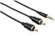 Hama 1.5m 2 x RCA - 3.5mm m/m câble audio 1,5 m 3,5mm Noir