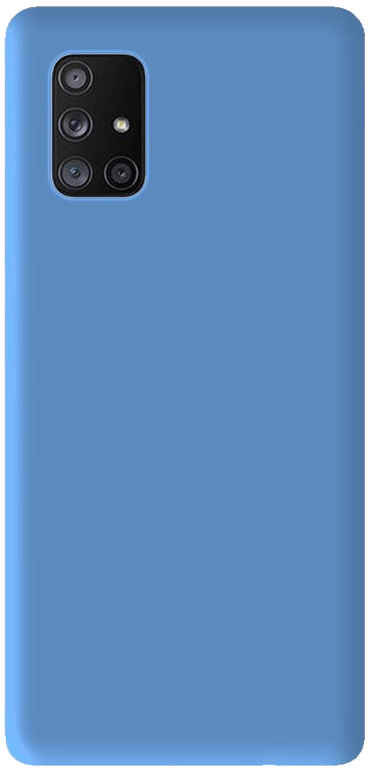 Coque silicone unie compatible Mat Bleu Samsung Galaxy A71 5G