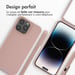 imoshion ?Coque en silicone avec cordon pour iPhone 14 Pro Max - Sand Pink
