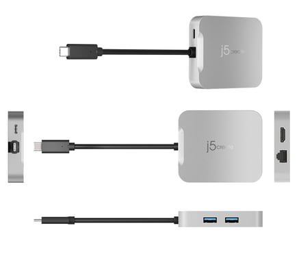 j5create JCD391-N Adaptateur Multi-Port USB-C® 4K60 Elite