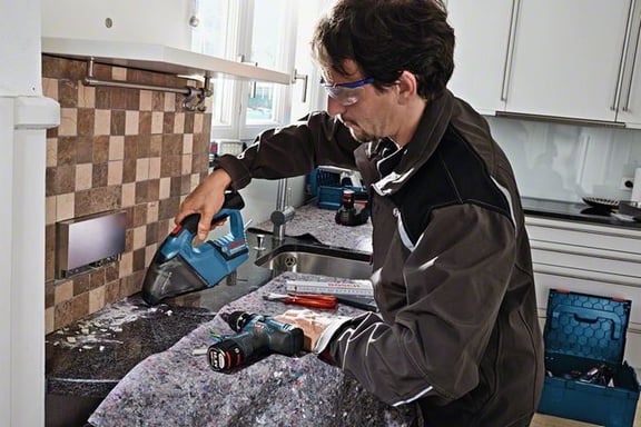 Bosch GAS 10,8 V-LI aspiradora de mano Azul Sin bolsa