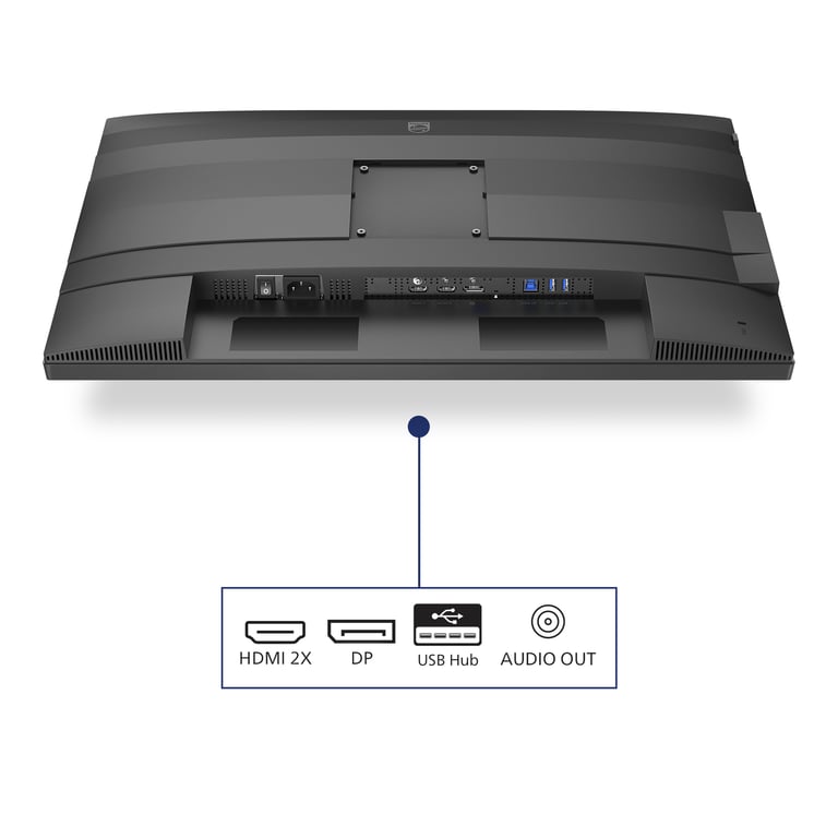 Philips 27B2G5200 Moniteur Full HD 27 Pouces réglable en Hauteur Haut parleurs Adaptive Sync 2560x1440 75 Hz 2X HDMI 1.4 1x DisplayPort 1.2 Hub USB - vue 8