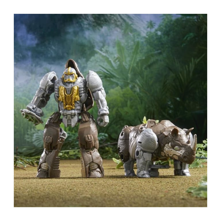 Transformers Rise of The Beasts Battle Changer - F4606 - Figurine articulée Convertible 11cm - Rhinox - Neuf