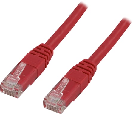 Deltaco R1-TP cavo di rete Rosso 1 m Cat5e