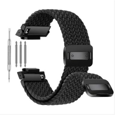 Bracelet de remplacement en nylon tissé compatible avec G-SHOCK Casio GA2100/GA110 Black