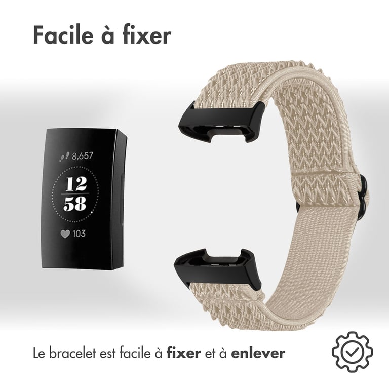 imoshion Bracelet élastique en nylon pour le Fitbit Charge 3 / 4 Neuf - vue 8