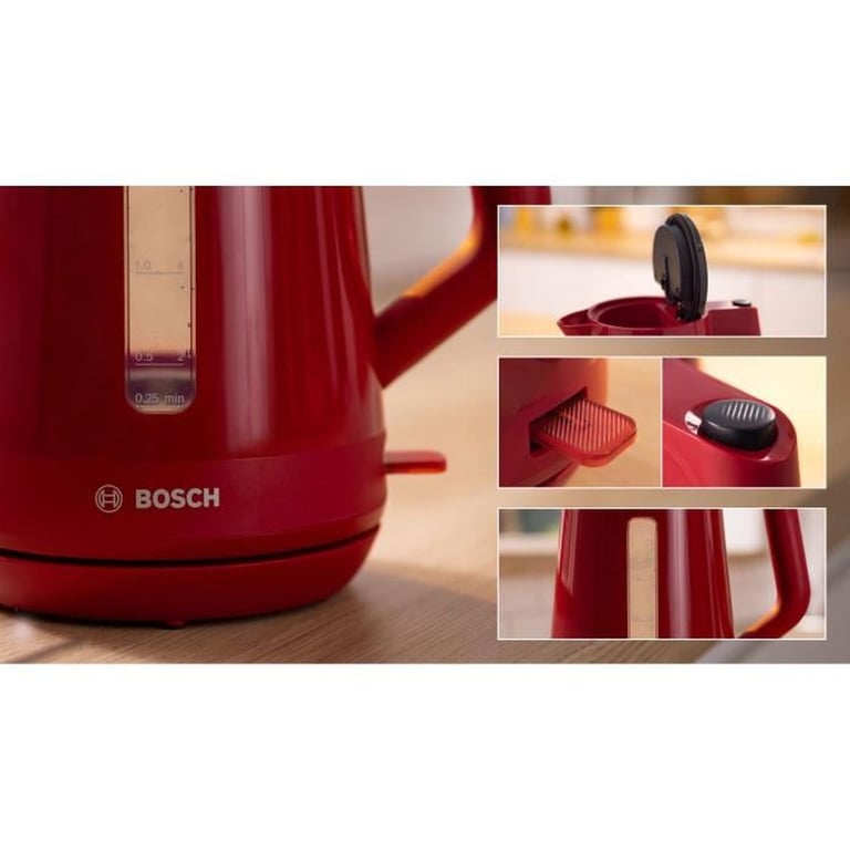 Bouilloire Bosch TWK1M124 – 1,7 L, 2400 W, Filtre Anti-Calcaire - vue 4
