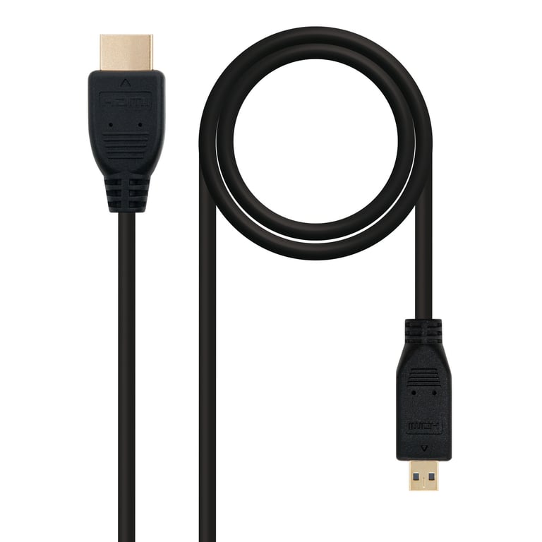 Nanocable HDMI, 0.8m câble HDMI 0,8 m HDMI Type A (Standard) HDMI Type D (Micro) Noir - Neuf