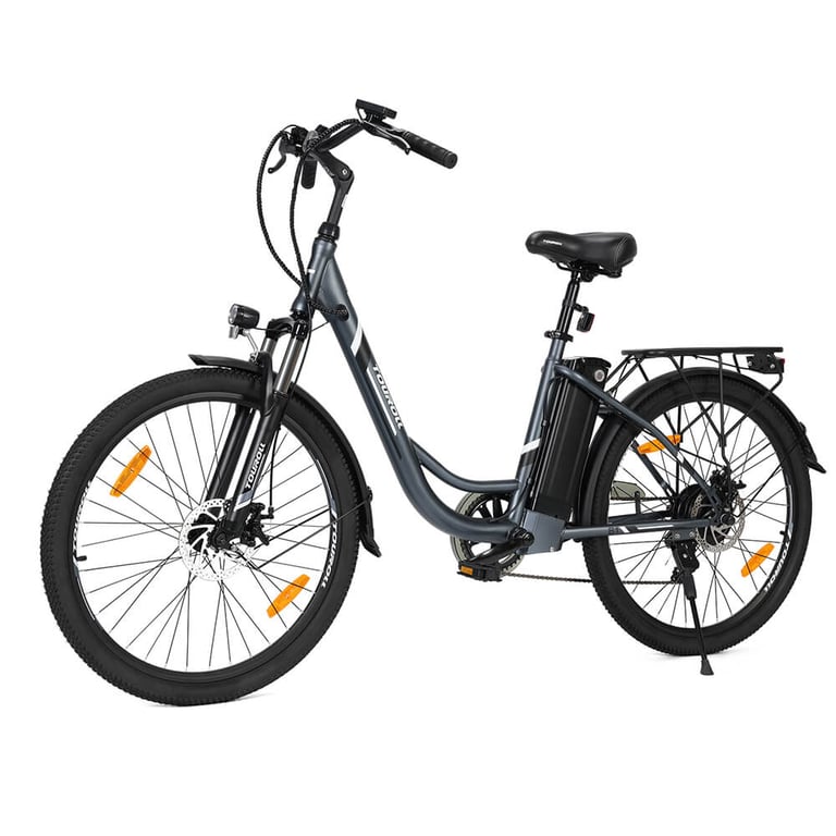 Touroll B1 Vélo Électrique 26 vélo électrique Urbain avec 36V 15.6Ah Batterie Amovible Vélo de Ville électrique 7 Vitesses E Bike Urbain pour Adulte Neuf