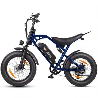 Bicicleta eléctrica todoterreno ESKUTE V202, batería de larga duración de 48 V y 20,8 Ah, doble suspensión - azul