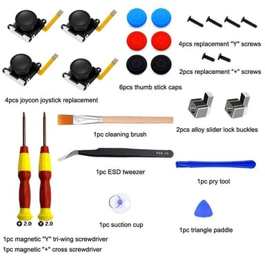 Kit de réparation pour Nintendo Switch, 25 pièces