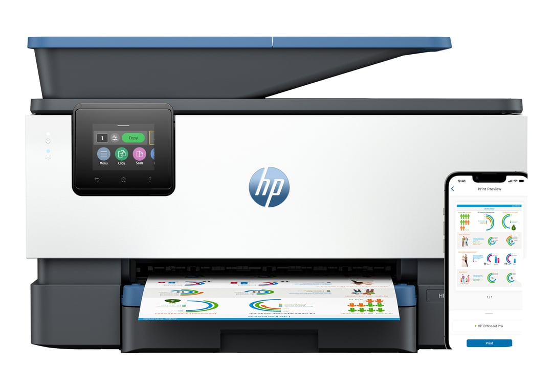 HP OfficeJet Pro 9125e Sans fil All-in-One Couleur Imprimante, Instant Ink; Impression recto-verso - Neuf