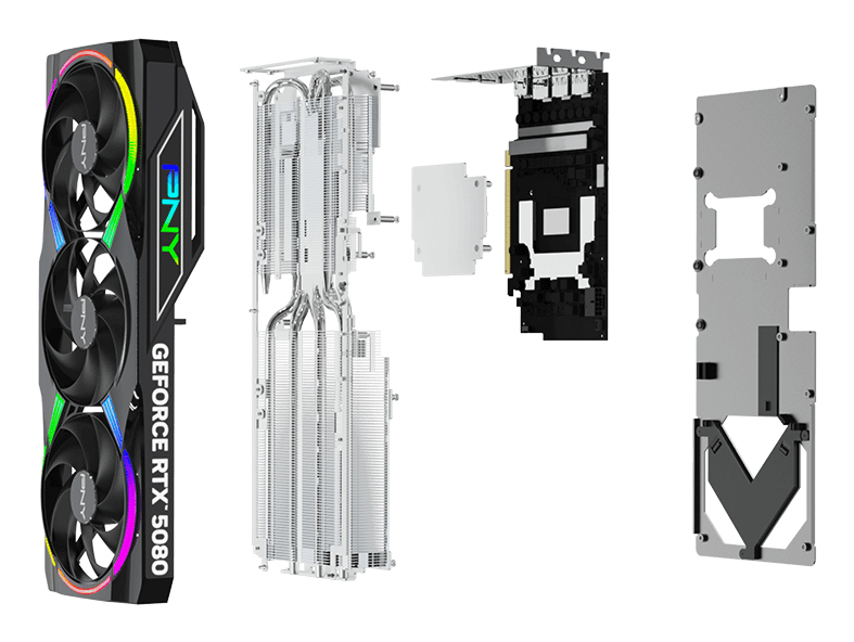 Carte graphique PNY GeForce RTX 5080 ARGB Overclockée PCIe 5.0 VCG508016TFXXPB1 O - vue 7