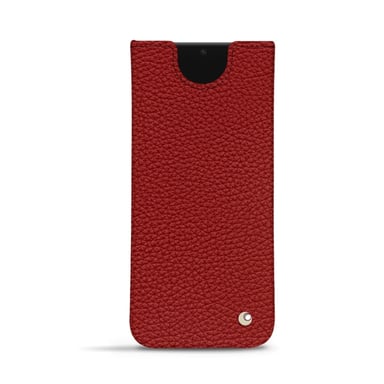 Pochette cuir Samsung Galaxy S23 Ultra -  - Rouge - Cuir grainé