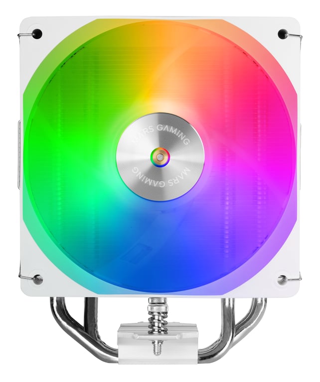 Mars Gaming Mcpu x4argb Disipador Cpu Tdp 4x Heatpipes Hct Ventilador Pwm Argb 120mm Blanco - vue 3