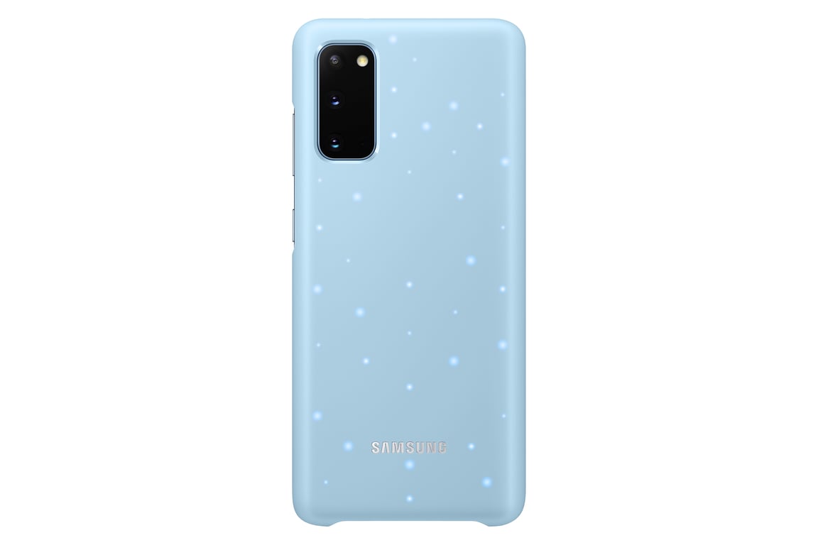 Samsung Cache LED (EF-KG980) pour Galaxy S20 5G, Bleu (Sky Blue)