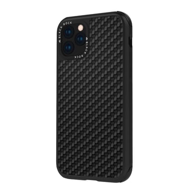Robusta custodia protettiva ''Real Carbon'' per iPhone 11 Pro Max, nera