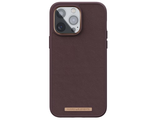 Njord byELEMENTS Genuine Leather coque de protection pour téléphones portables 17 cm (6.7'') Housse Marron Apple (brand) iPhone 14 Pro Max