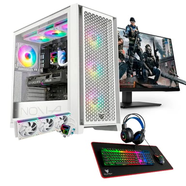 PC Racing D5 Highlander PC Racing Gaming - Intel Core i9-12900KF, RAM 32 Go, M.2 2 To + HDD 4 To, RTX 5070 + Écran 27'' FullHD + Clavier + Souris + Windows 11 Pro