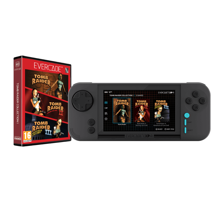 Pack Console rétrogaming Evercade EXP R Tomb Raider 1 2 3 - vue 2
