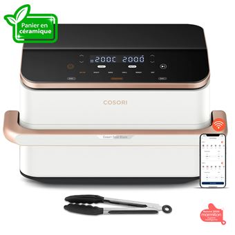 Friteuse à air Cosori DualBlaze TwinFry 10 L sans huile CAF-TF101S double zone blanc