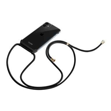 Borsa a tracolla invisibile e staccabile 2 in 1 per Apple iPhone 11, nero notte