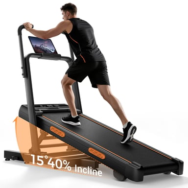 Cinta de Correr con Inclinación Real 0-40% ROBORE X5FD, Motor 3.0 HP Silencioso <45dB, Pasamanos Prolongados, Plegable 15.5cm, Velocidad 1-10 km/h, Carga 159 kg, Ideal para Entrenamiento de Cardio en Hogar y Oficina