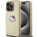 Custodia Hello Kitty per iPhone 15 Pro Max 6,7'' oro Custodia rigida in pelle Kitty Head MagSafe