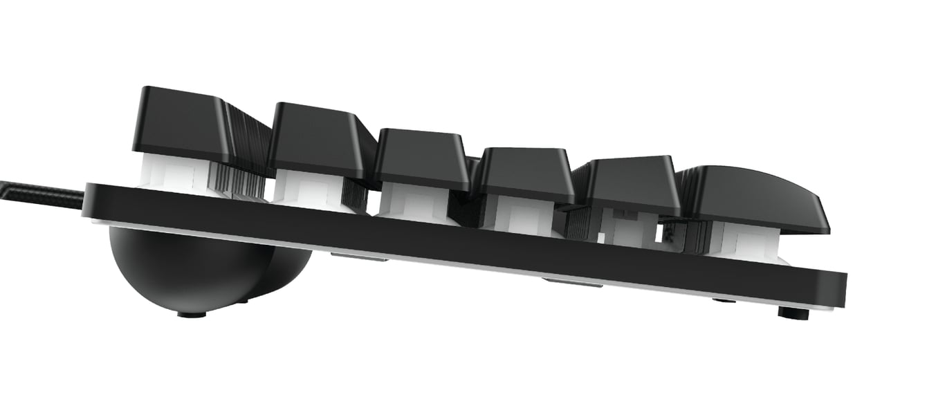 Trust GXT 833 Thado clavier Gaming USB Espagnole Noir, Argent - Neuf