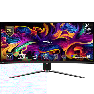 MSI MAG 341CQPDE QD-OLED 86,4 cm (34'') 3440 x 1440 pixel UltraWide Quad HD Flat Panel PC Monitor Nero
