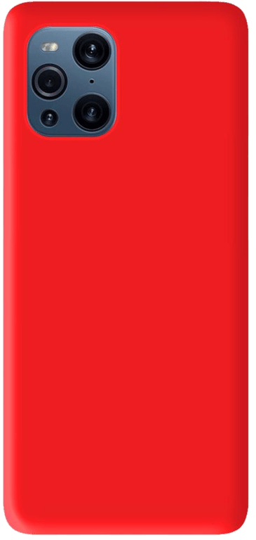 Coque silicone unie compatible Mat Rouge Oppo Find X3 Find X3 Pro