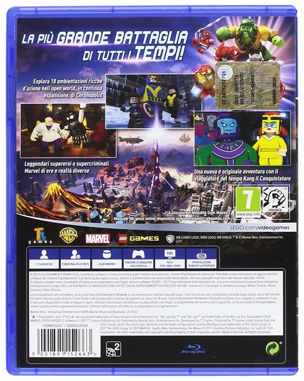 LEGO Marvel Super Heroes 2 PlayStation 4 italien - vue 3