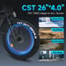 Vélo électrique Tifgalop ES7 Pro à double moteur 26 pouces 1500W 52V21AH VTT tout suspendu